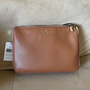 Kate Spade Leila Triple Gusset Crossbody in Warm Gingerbread